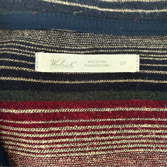 Woolrich Horizon View Half Zip Flannel Pullover Multicolor Stripes size S / P - Picture 14 of 16
